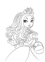 kolorowanki  Ever After High postać z bajki i lalka dla dziewczynki, malowanki do wydruku do pokolorowania kredkami nr  3